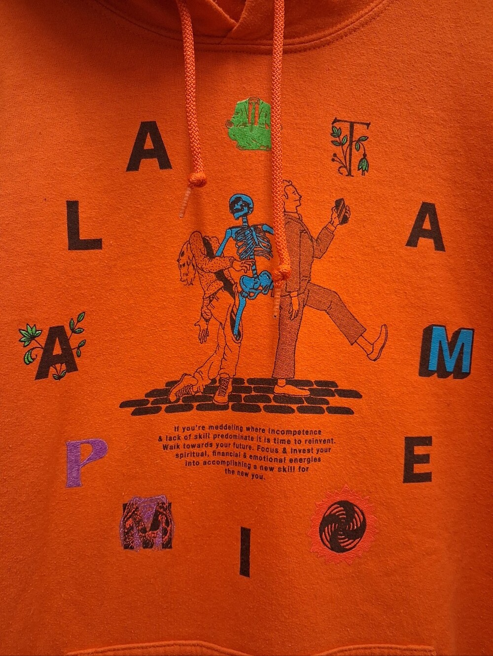 Tame Impala 2019 Summer Tour Hoodie Orange RARE Graphic Print Size Men's Large